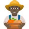 Man Farmer- Dark Skin Tone emoji on Emojione